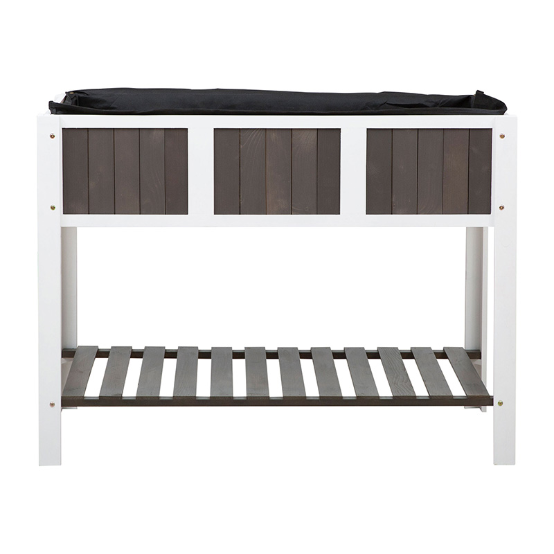 تخت 47 اینچ 23 اینچ در 35 اینچ باغچه چوبی با فضای وسیع برای کاشت، قفسه نگهداری و استفاده چند منظوره تخت 47 اینچ 23 اینچ در 35 اینچ باغچه چوبی با فضای وسیع برای کاشت، قفسه نگهداری و استفاده چند منظوره