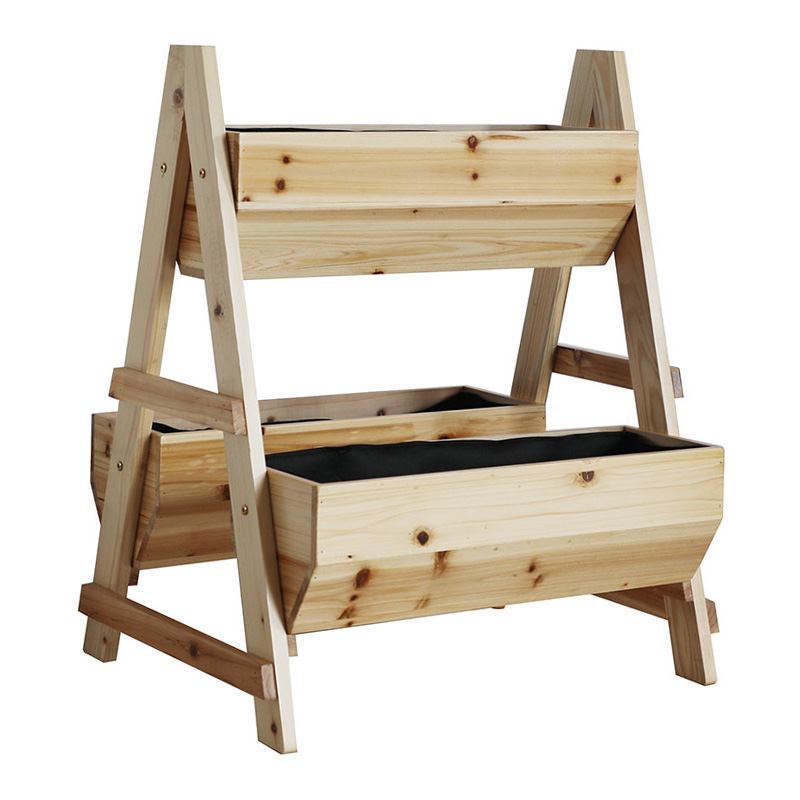 تخت باغچه ای باکس چوبی چوبی A شکل با پارچه نبافته برای حیاط خلوت تخت باغچه ای باکس چوبی چوبی A شکل با پارچه نبافته برای حیاط خلوت