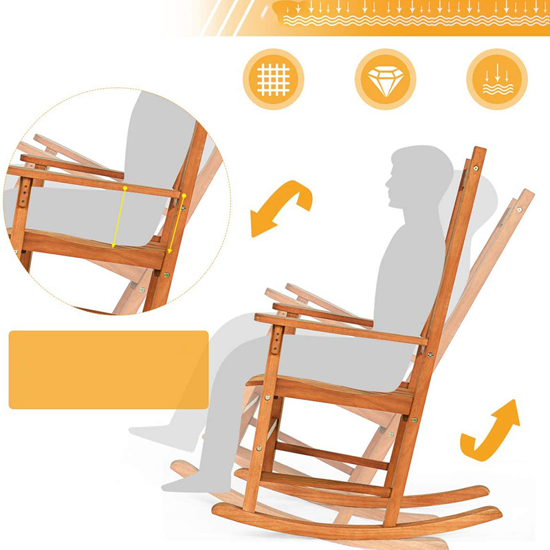 ست صندلی گهواره ای 3 عددی صنوبر چوبی با میز قهوه 2 عدد صندلی مکالمه چوبی