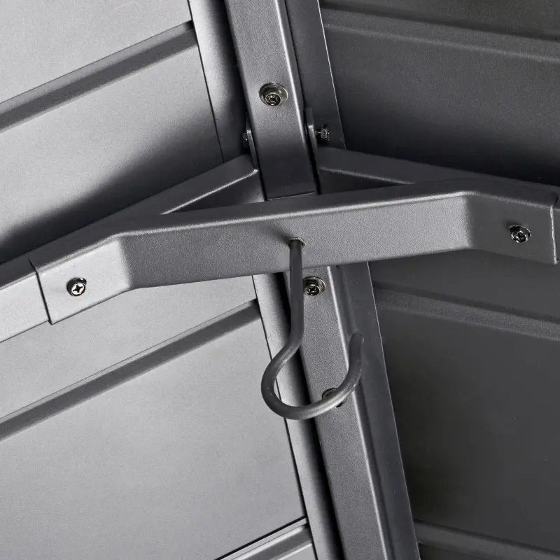 آلاچیق 11x13 با قاب چوبی، سایبان دائمی سقف فلزی با قلاب سقفی برای باغ، پاسیو، حیاط خلوت