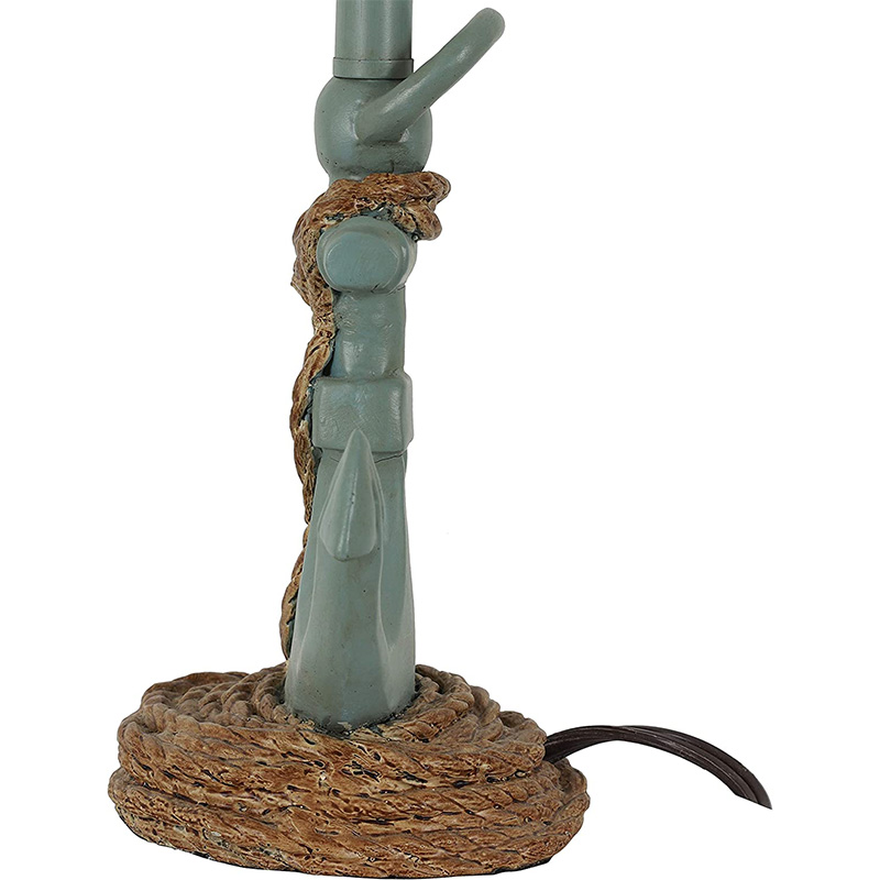 چراغ رومیزی سبک ساحلی، آبی یخی عتیقه