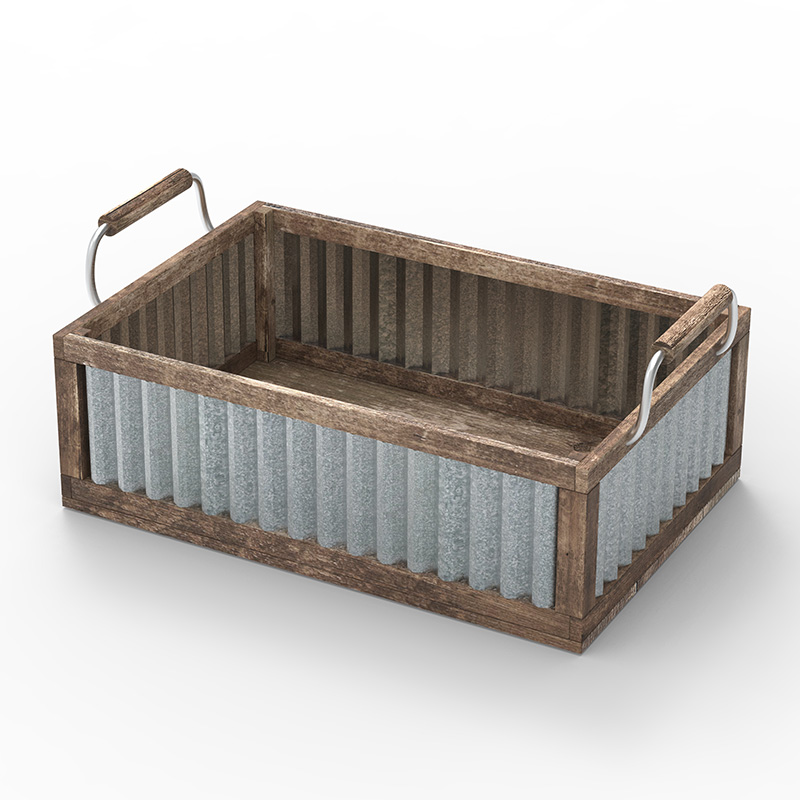 جعبه نگهداری چوب برای سازماندهی و ذخیره سازی، بسته 3، قهوه ای