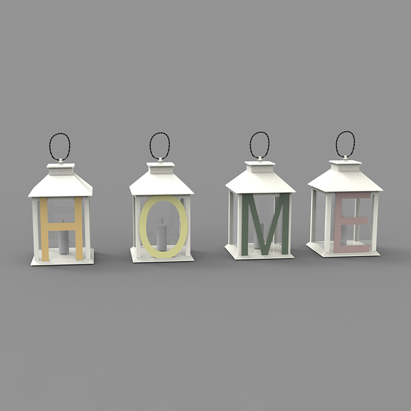 فانوس فلزی با شمع باتری - مشکی سنتی، فانوس 17 اینچی