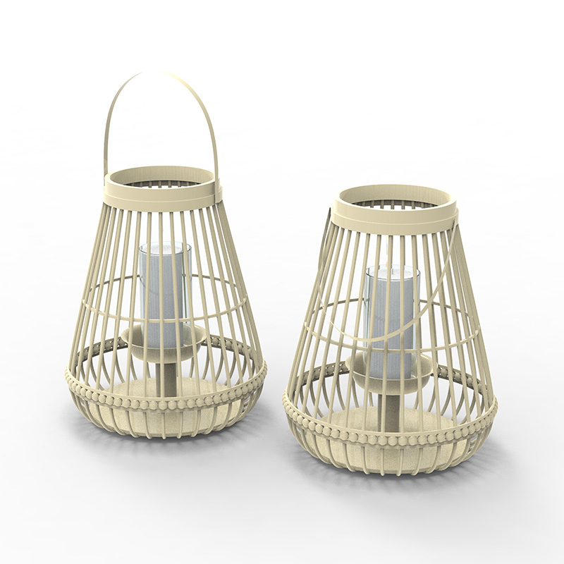 فانوس فلزی با شمع باتری - مشکی سنتی، فانوس 17 اینچی