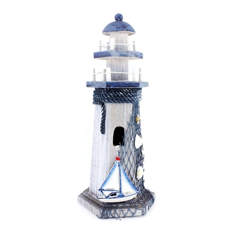 فانوس دریایی چوبی قایق بادبانی 10.6 اینچی اتاق های با مضمون دریایی بالا دکور خانه فانوس دریایی فانوس دریایی چوبی قایق بادبانی 10.6 اینچی اتاق های با مضمون دریایی بالا دکور خانه فانوس دریایی