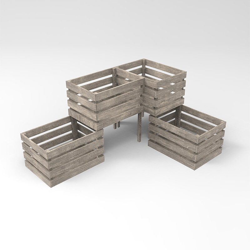 جعبه کاشت مستقل تخت باغی 3 طبقه برای سبزیجات، گیاهان دارویی، گل ها