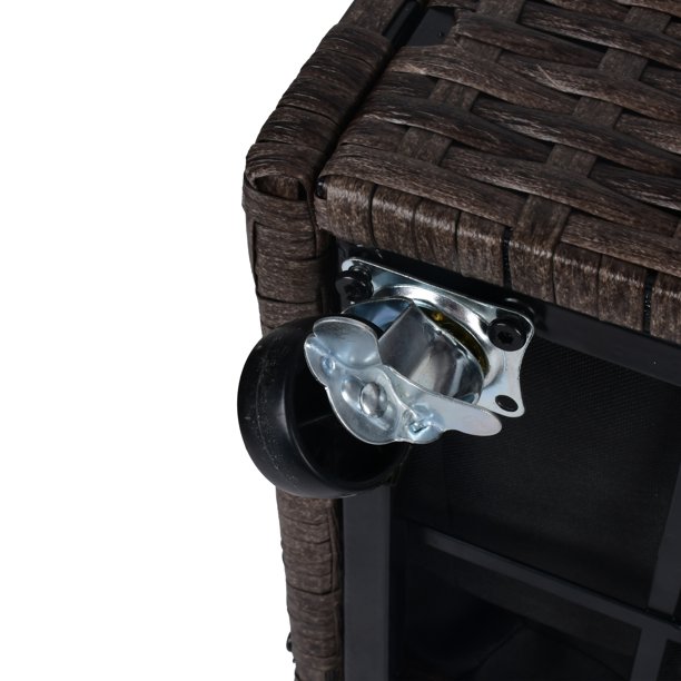 جعبه کاشت گل حصیری داخلی/خارجی با قفسه نگهداری ابزار در زیر و محوطه کار مرتفع 28 اینچی H