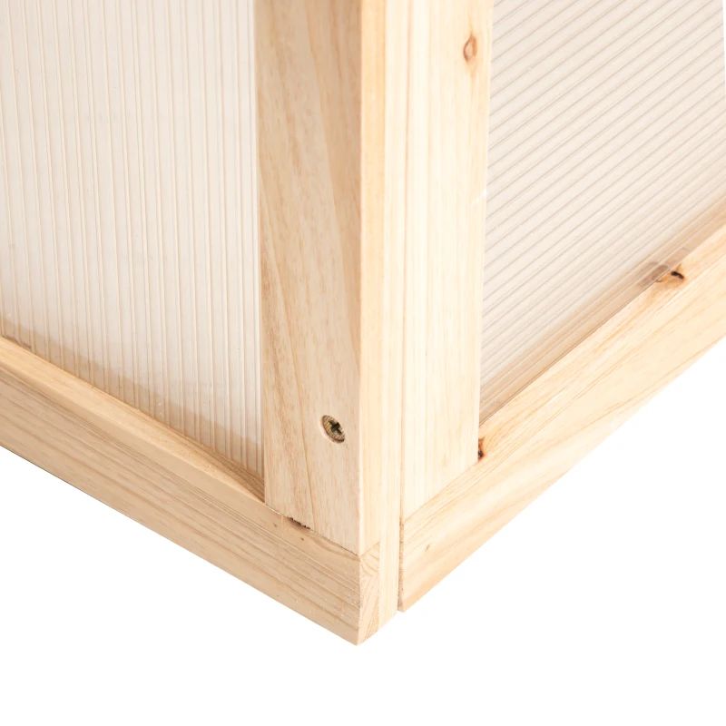 کیت تخت گل باغ برافراشته با گلخانه، گلدان قاب سرد چوبی، طبیعی