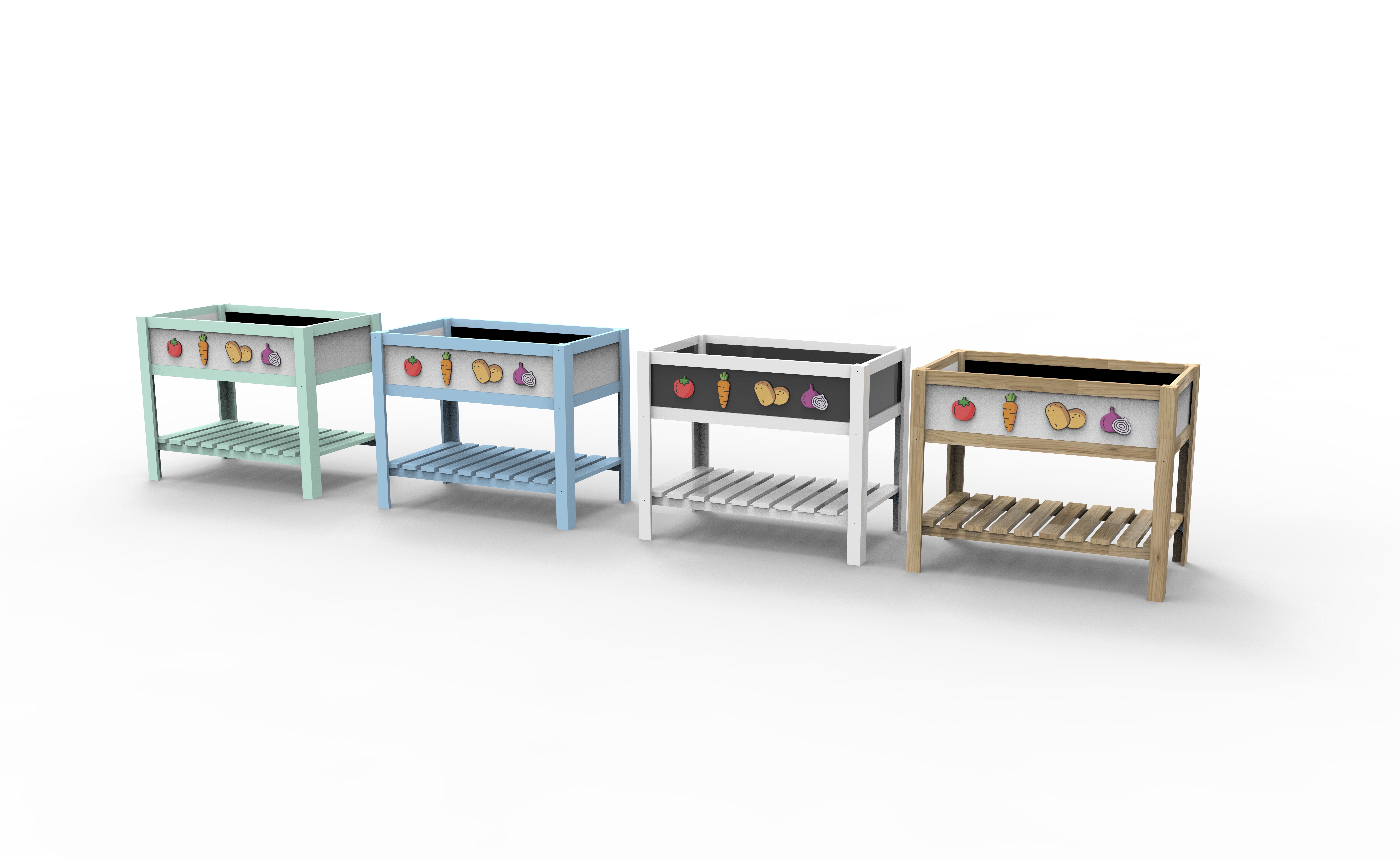 کودکان و نوجوانان بزرگ باغچه کاشت تخت