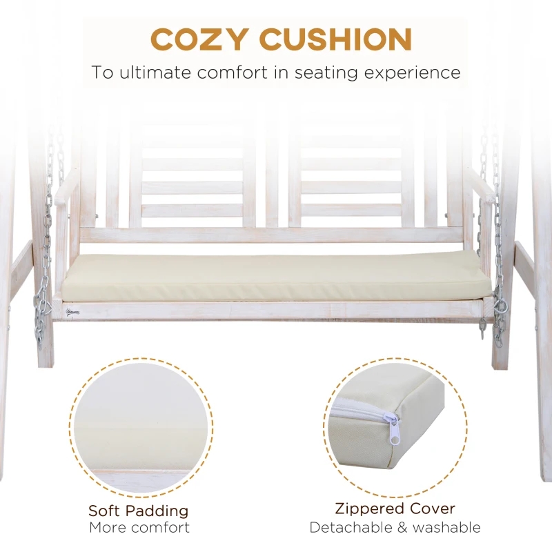 تاب ایوان دو نفره در فضای باز با پایه چوبی، طراحی قاب A قوی و سایبان ضد آب قابل تنظیم