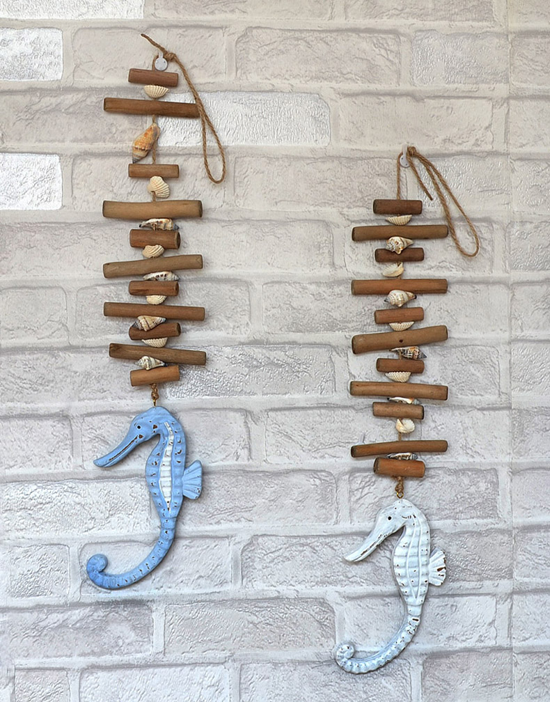 دکور پناهگاه ساحلی Lixincrafts، دکور به سبک دریا، دکور چرخ کشتی - دکور ماهی